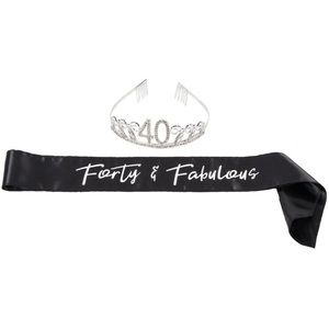 40th bday crown and sash